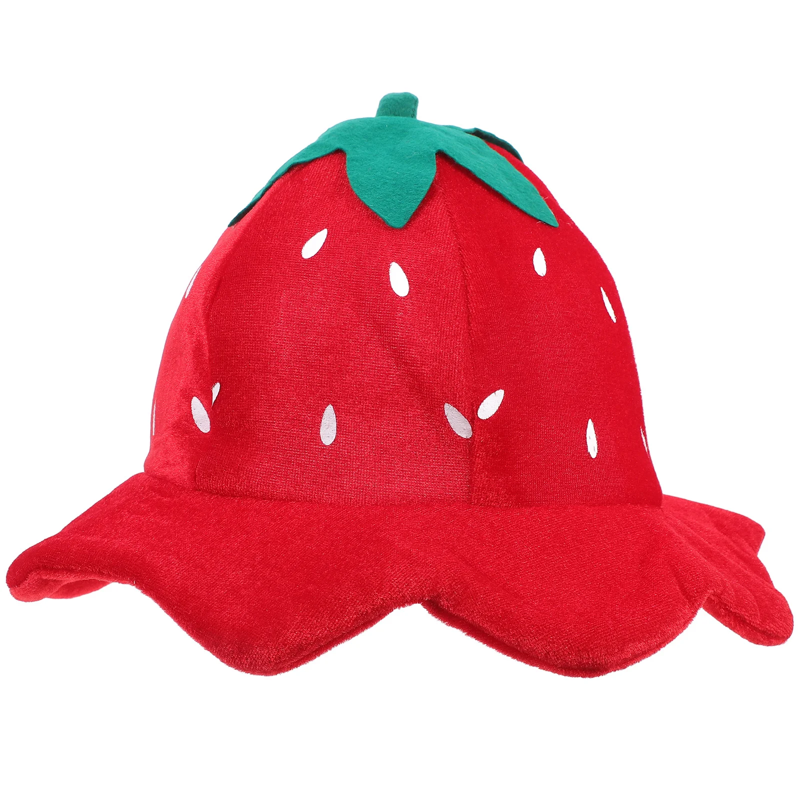 هالوين الفراولة قبعة الزخرفية لينة القطن حزب مضحك تأثيري غطاء رأس كرنفال صور الدعامة قبعة الفراولة