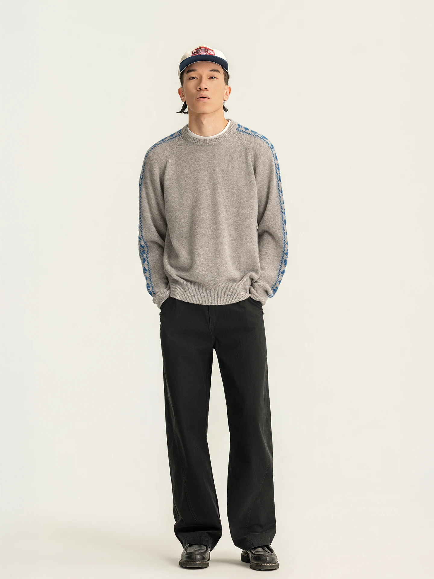 

Вязаный свитер Randomevent с узором в виде карт, с бахромой на плечах, длинными рукавами, из смесовой шерсти, в уличном стиле, теплый, с геометрическим принтом