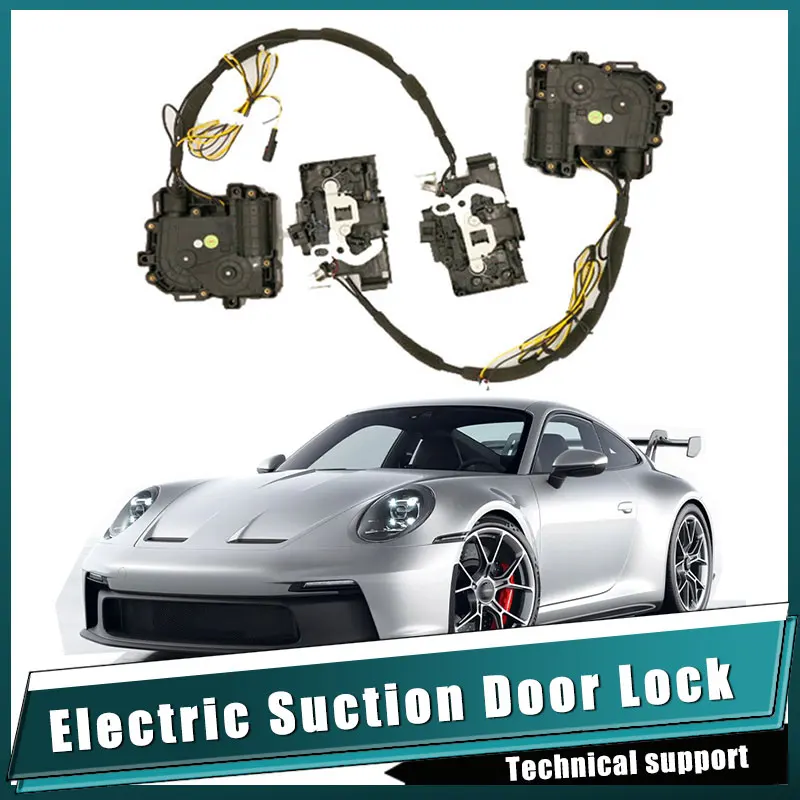 Smart Auto Electric Suction Door Lock for Porsche GT3 Automatic Soft Close Door Super Silence Car Vehicle Door