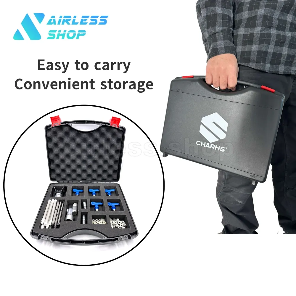 Airless Spray Machine Accessories Toolbox For Storage Organizers Nozzle Seat Spray Gun Filter Scree Universal Joint Head Gasket