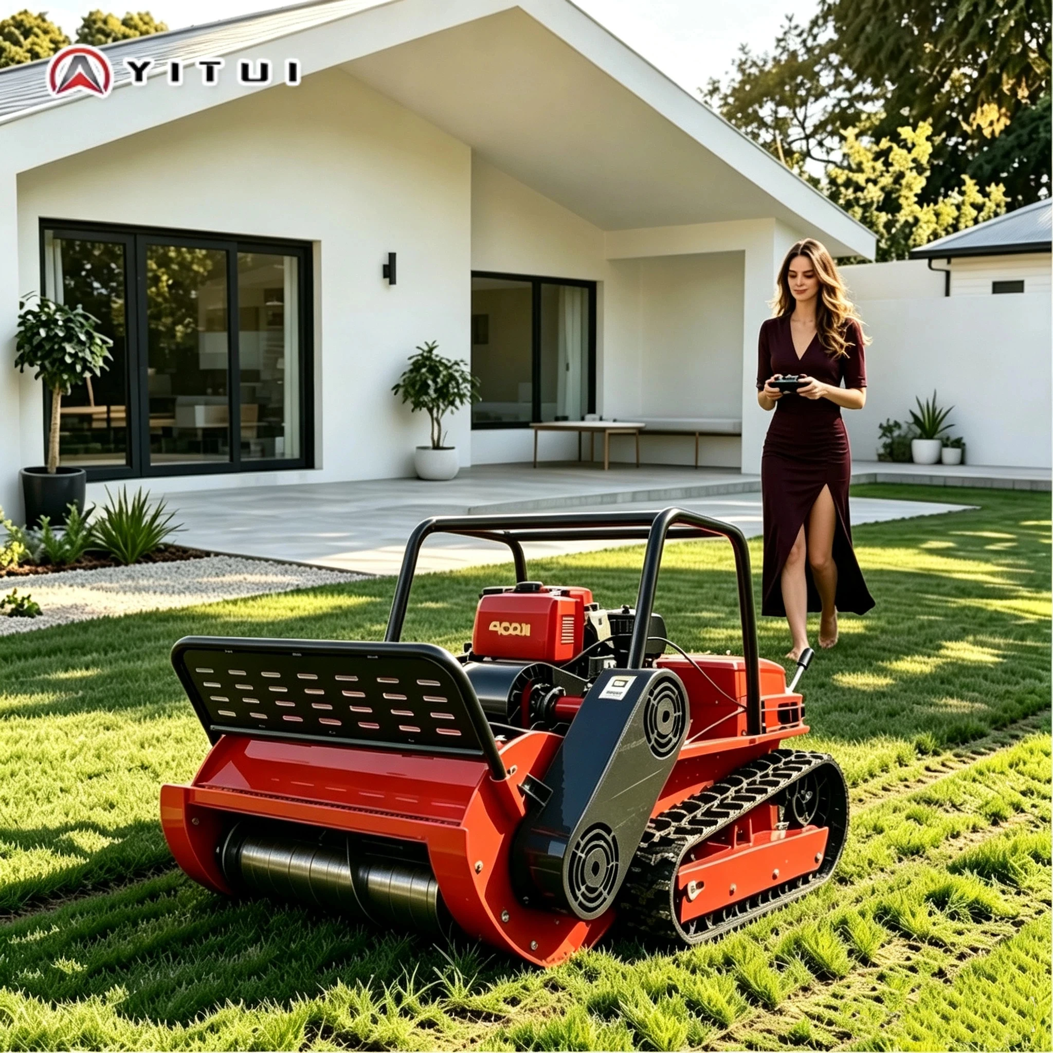 New Upgrade Ce Approved Lawn Mower Energy Saving Adjustable Cutting Width For Home Garden Rural Grass Cutting Tasks Customized