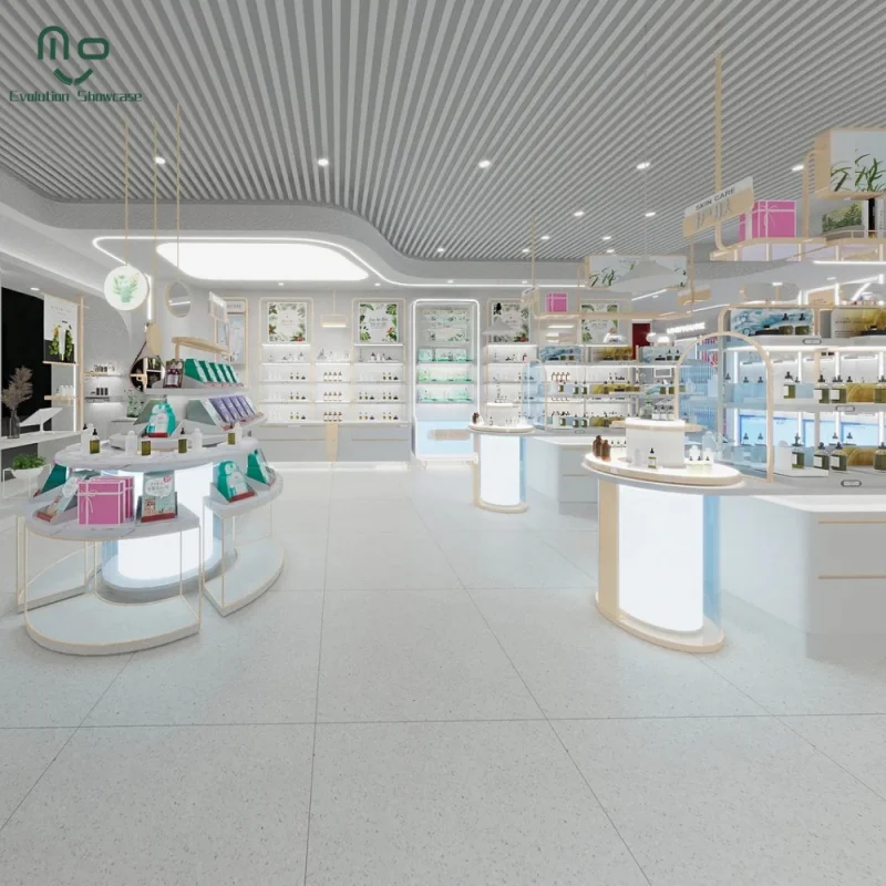 Custom.Luxury متجر مستحضرات التجميل عرض خزائن عرض ماكياج العطور متجر الرف عرض الرف #4