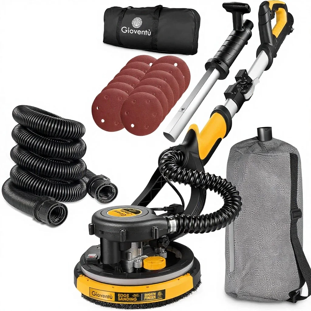 Drywall Sander 780W Adjustable Powerful Vacuum Attachment Auto Dust Absorption Dustless Wall Sander 26 Power