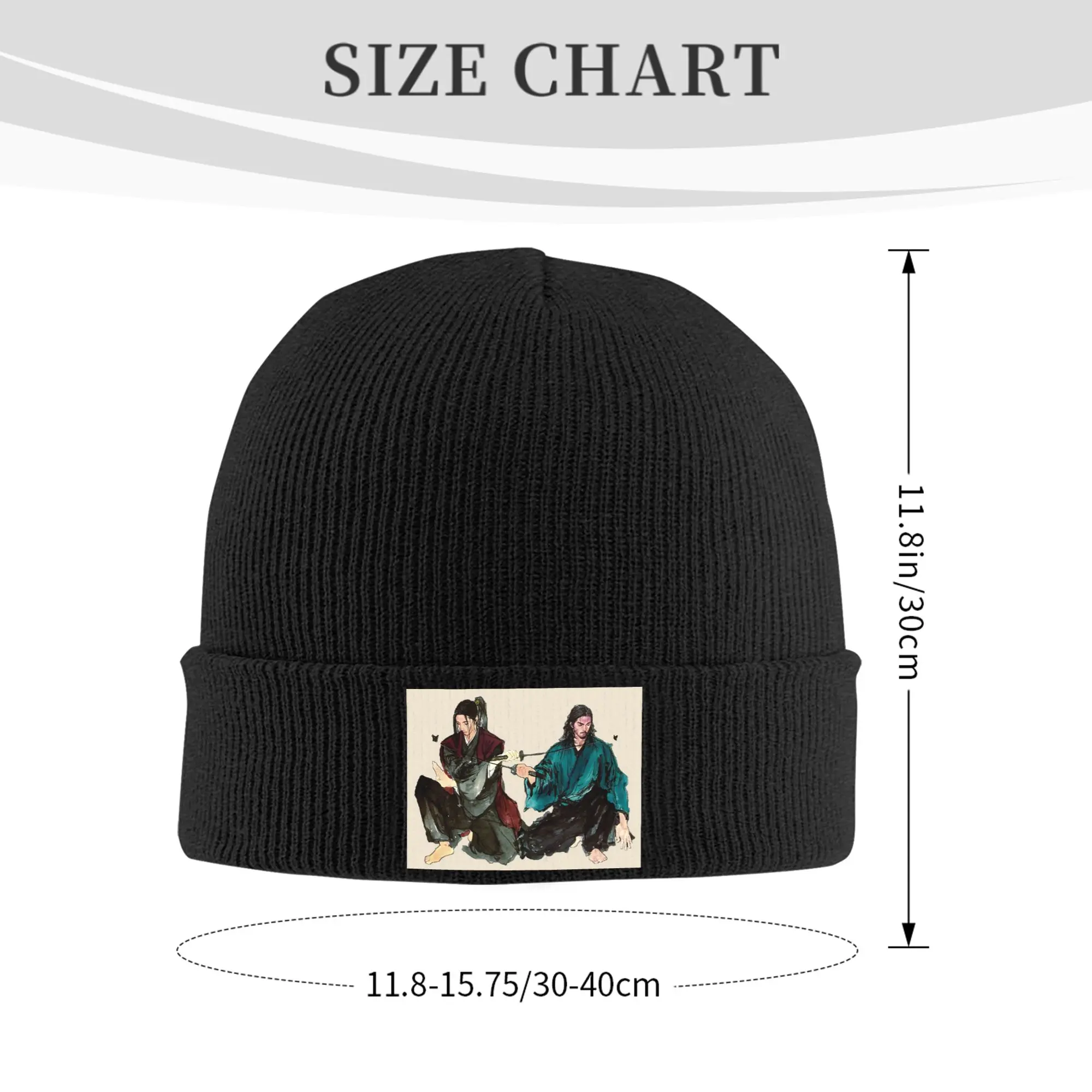Inoue Takehiko Vagabond Manga Musashi Miyamoto vs Sasaki Kojiro Winter Skullies Beanies Hat Autumn Knitted Hats Bonnet Caps