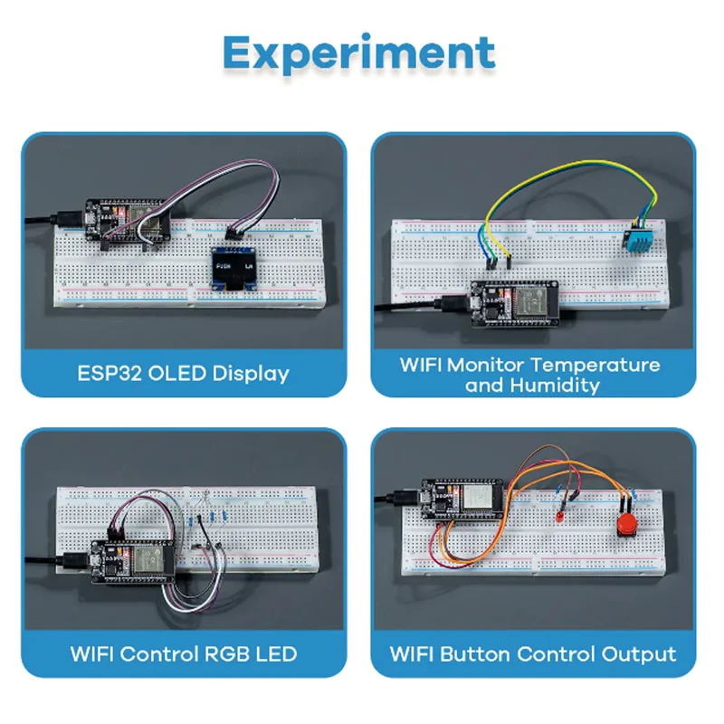 ESP32 Module Kit Starter Kit for ESP32 ESP-32S WIFI Module ESP32 WIFI Development Board Relay Display Sensor esp32 kit desenvolv