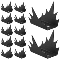 12Pcs Anti Climb Fence Spikes Metal Security Wall Spikes Garden Gate Deterrent Sturdy Metal Spikes Outdoor Fence Security Device