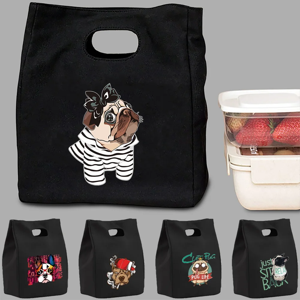 Lunch Bag Insulation Bento Pack Aluminum Foil Rice Bag Dog Printed Meal Ice Pack Student Dinner Handbag Refrigerated Picnic Bag