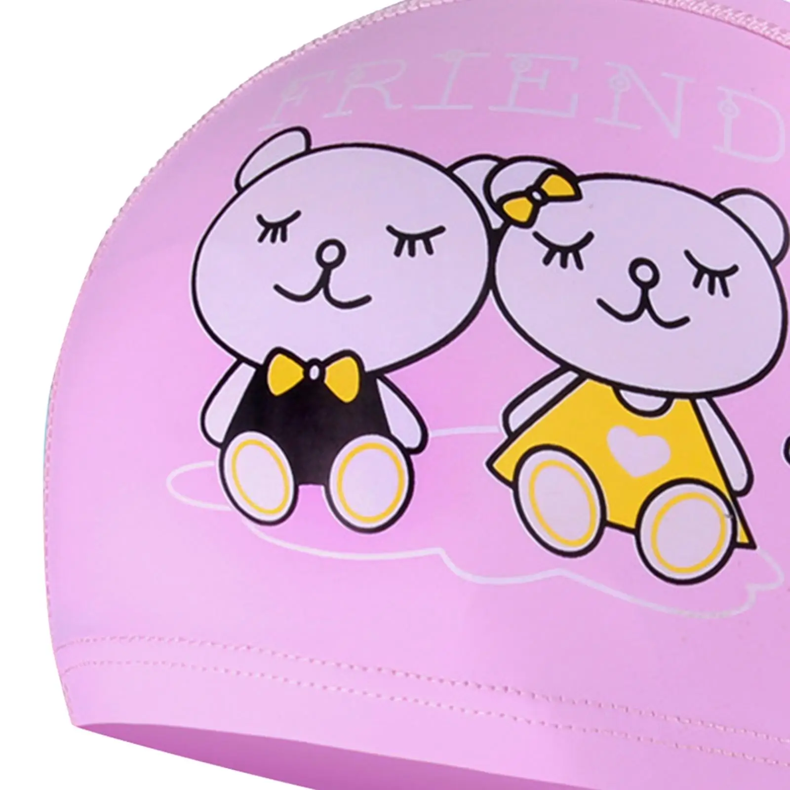 

Child Swim Bathing Cap PU Material Elastic Animal Print Waterproof Hat Kids Pool Accessory for Boys Girls Age 2-12