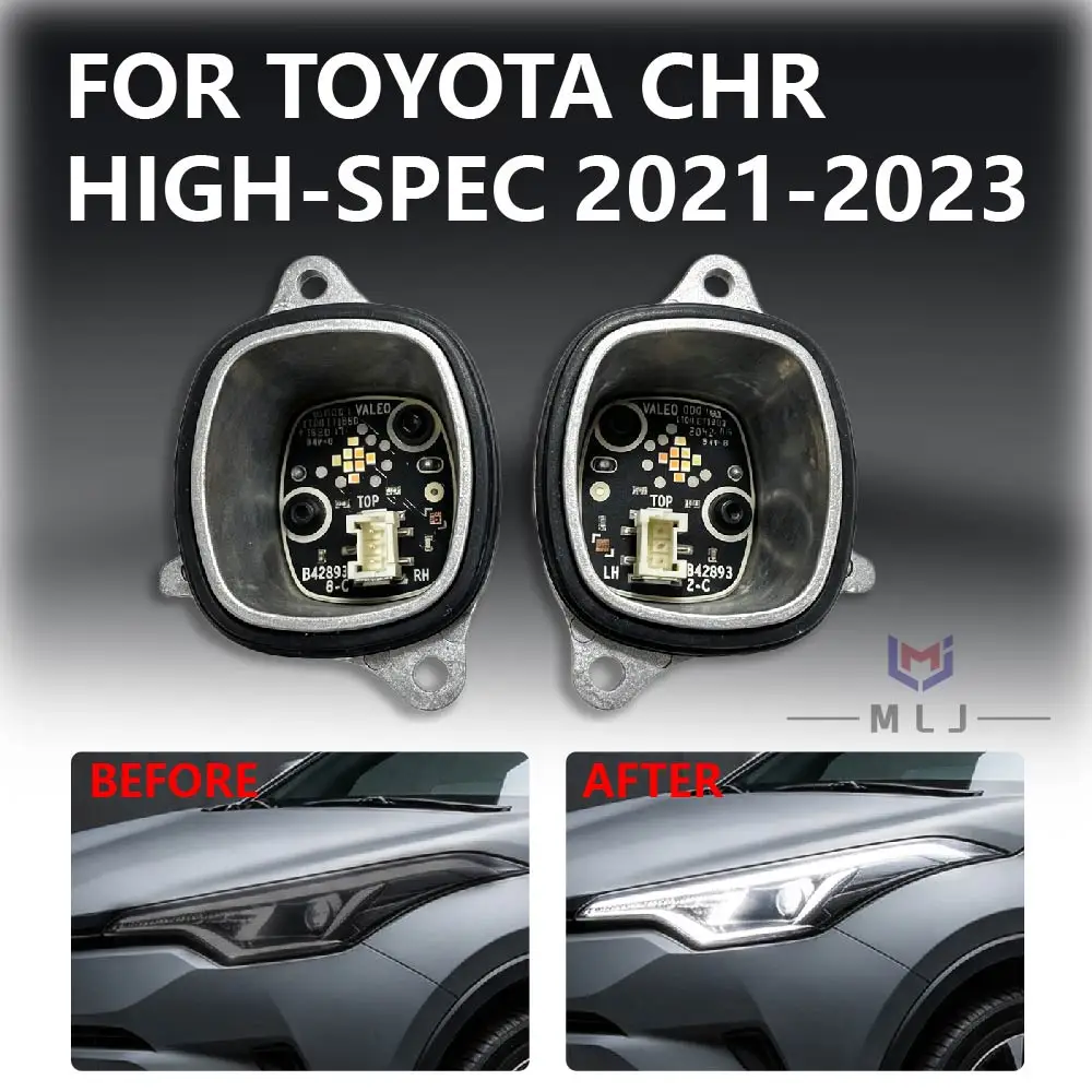 トヨタchrヘッドライト2021-2022-2023用-ledチップ-ハイエンドホワイトライト-drlモジュール-光源モジュール-エンジェルアイボードユニット