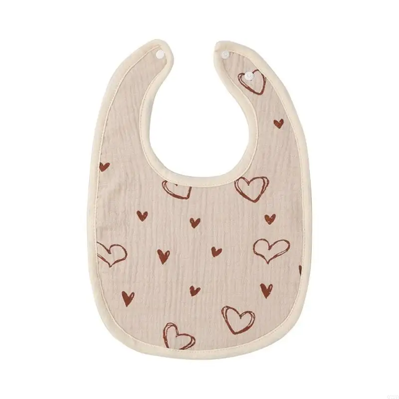 

Q22D Adjustable Bib Neck Scarf Cotton Burp Cloth Drooling Bib Baby Muslin Bibs