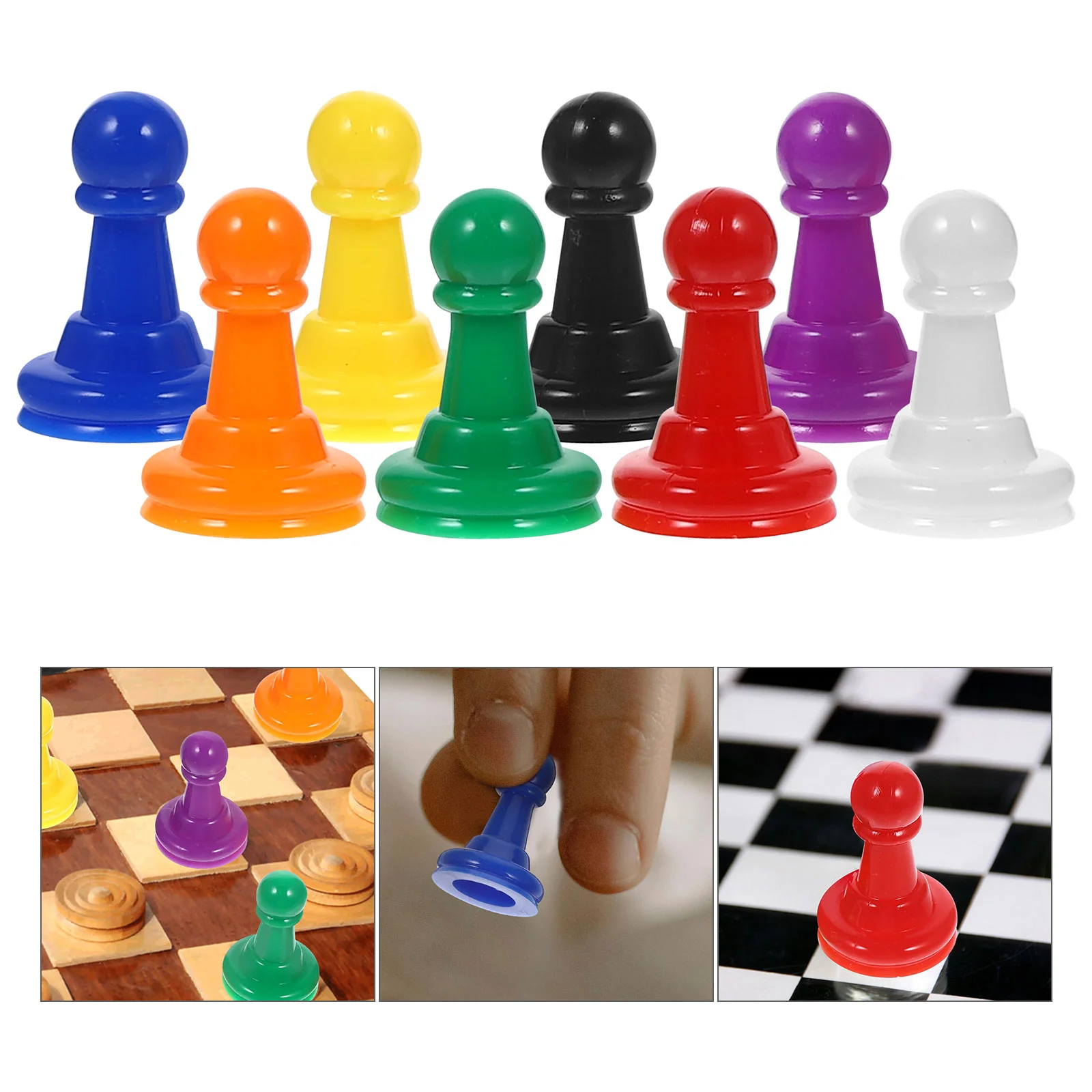 32 Pcs Board Game Pieces Chess Tokens Entertainment Toy Games Pawn Plastic Checkerboard