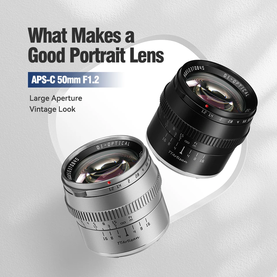 TTArtisan 50mm F1.2 Large Aperture Portrait Camera Lens for Sony E