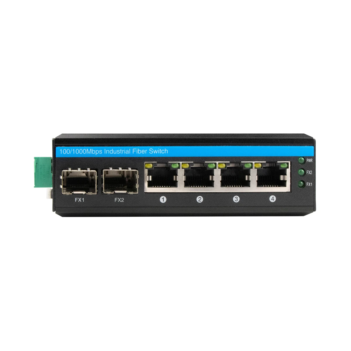 DIN Mountable CE Unmanaged 10/100Mbps SFP Fiber 6 Port Industrial Edge Switch