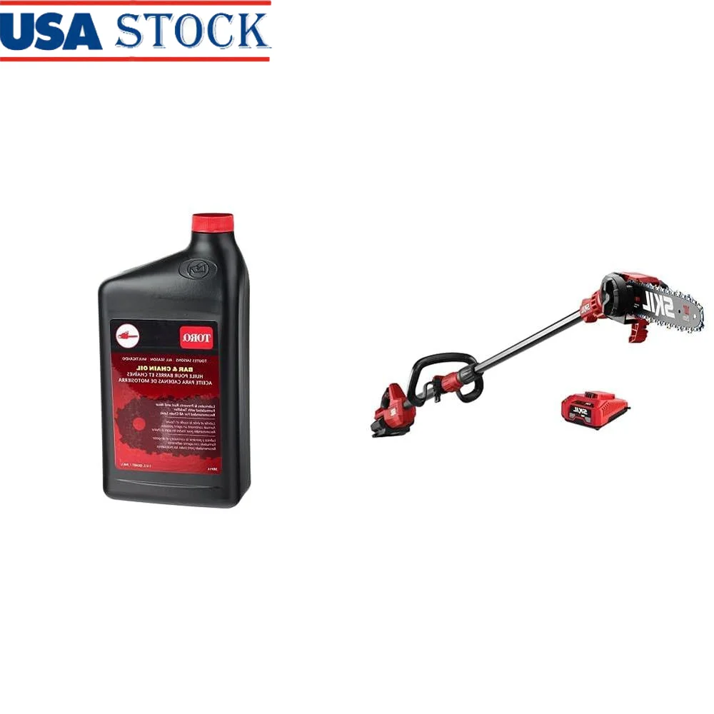 PWR 코어 40 브러시리스 폴 톱 키트, 텔레스코픽 샤프트, 앵글 헤드 바 체인, 오일 쿼트, 부드러운 작동 Toro알루미늄, 40V, 10 인치