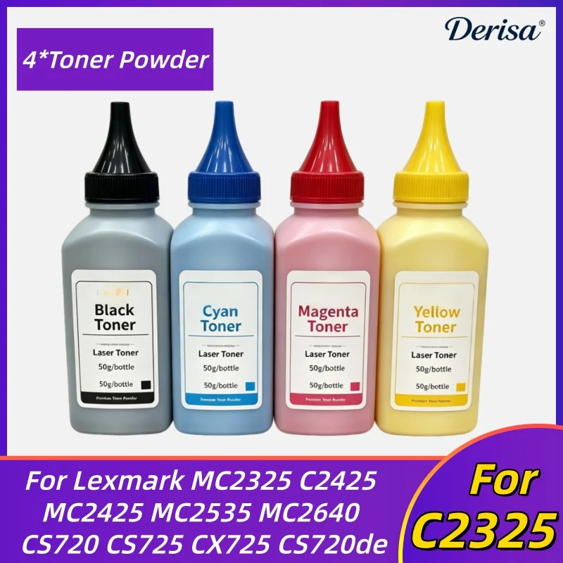 compatible for Lexmark C2325 MC2325 C2425 MC2425 MC2535 MC2640 CS720 CS725 CX725 CS720de Printer Toner Refill Toner Powder