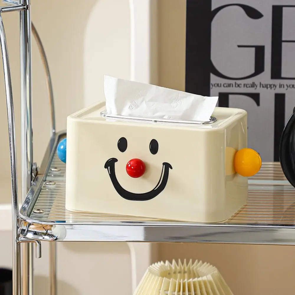 Creative Clown Tissue Box Durable Plastic Clown Face Tissue Case Cover Sturdy Decorative Paper Holder Bathroom