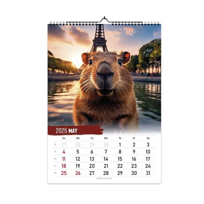 Daily Weekly Monthly Planner 2025 dog Calendar Hangable Paper Desktop Calendar Dachshund Pattern Home Ornaments