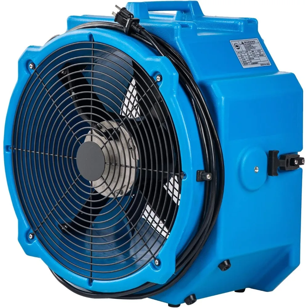 AM25AX 2-Speed 1/4 HP 4000 CFM 18 بوصة منفاخ محرك الهواء بمروحة محورية مع مبيت قالب روتو لاستعادة أضرار المياه