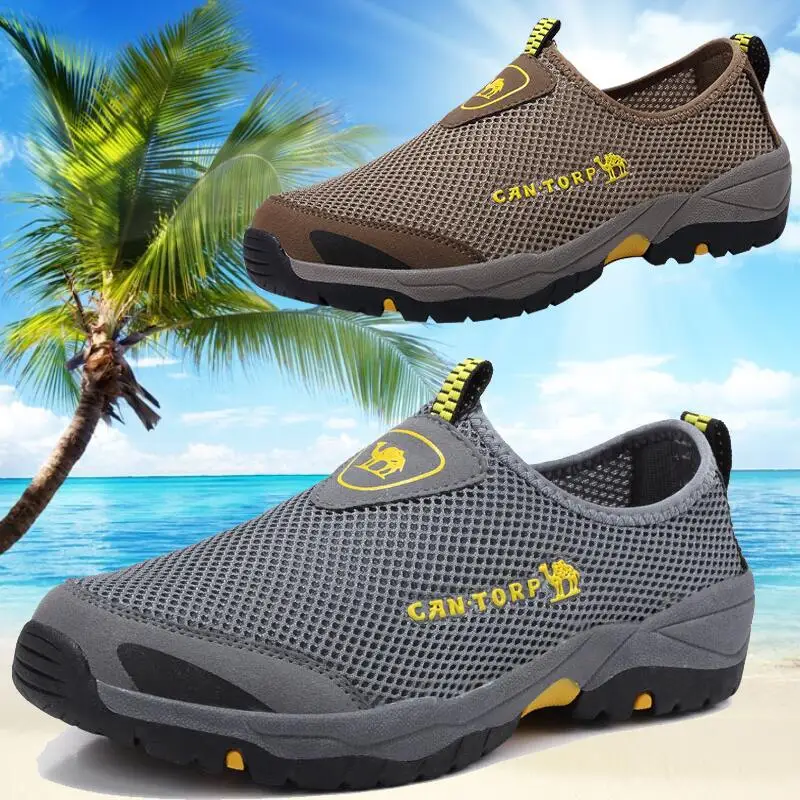 Men's Casual Shoes Mesh Wear-resistant Non-slip Fashion Mans Sneakers Breathable Comfortable Outdoor Sports Men Shoes Large Size