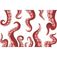 1 Set Octopus Tentacles Wall Sticker with Sea Monster Peel and Stick Wall Decals DIY Art PVC Wall Decal Decorations