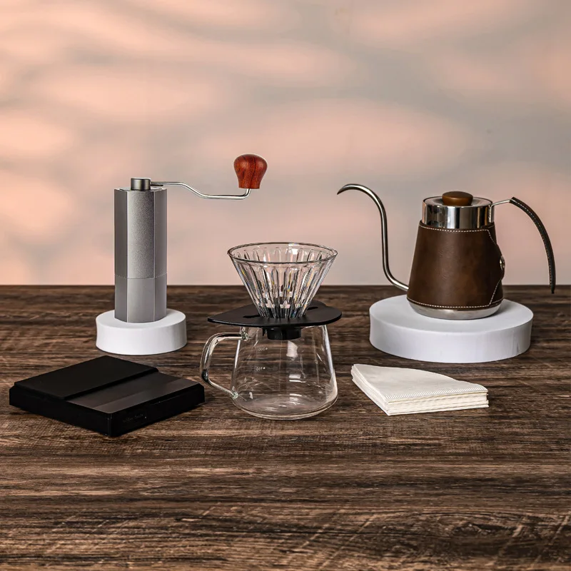 Outdoor Travel Pour Coffee Maker Kit Portable Barista Tools With Arabian Hand Coffee Set Stocked Features