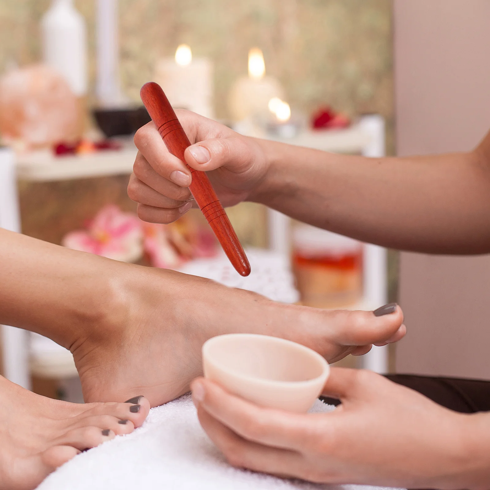 4-teiliges Massage-Akupressurstift, leichtes Holzpunkt-Massagegerät zur Muskelentspannung, reisefreundliches Hand-Körpermassagegerät