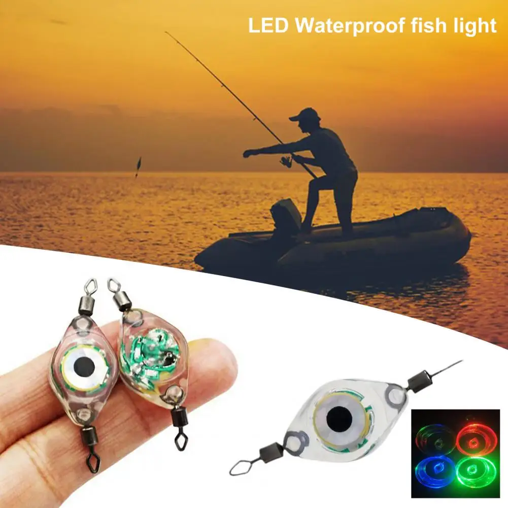 Mini Underwater Fishing Lamp LED Fish Eye Luring Light Submersible Deep Drop Fish Attraction Gathering Lamp Fishing Accessories