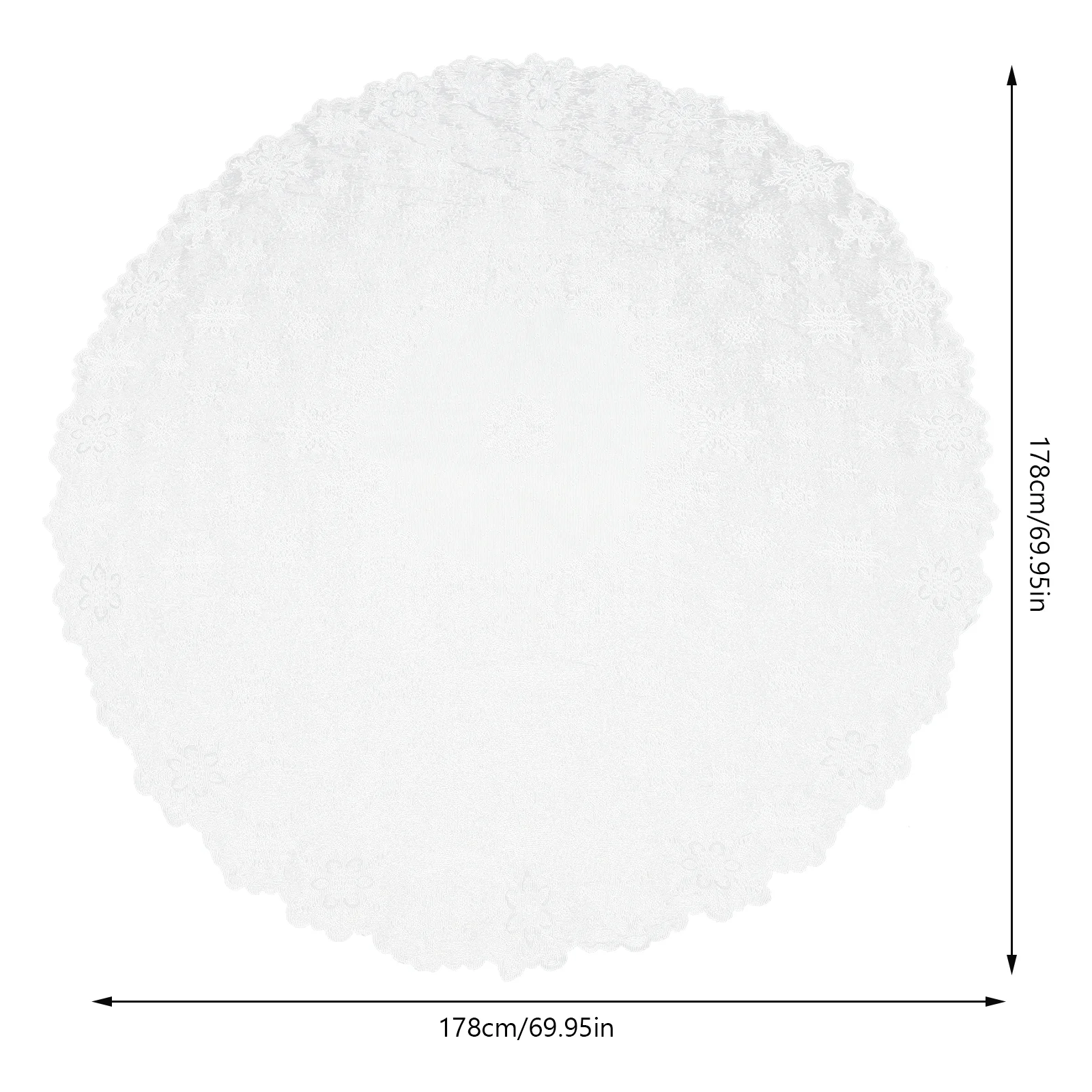 Toalha de mesa de renda de Natal Toalhas de mesa retangulares de tecido branco floco de neve
