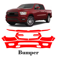 Car Precut Paint Protection Film Front Bumper Anti-scratch Exterior TPU PPF For Dodge Ram 1500 Sport 2019-2024