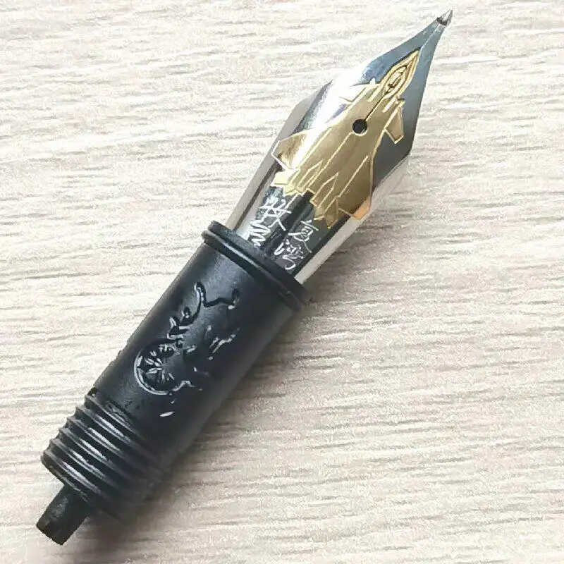 Fountain Pen Nib Practice Long Knife 0.7mm Nib No.5 Little Prince Nibs No.6 Aircraft Carving Golden/Silver Writing Replace Tips