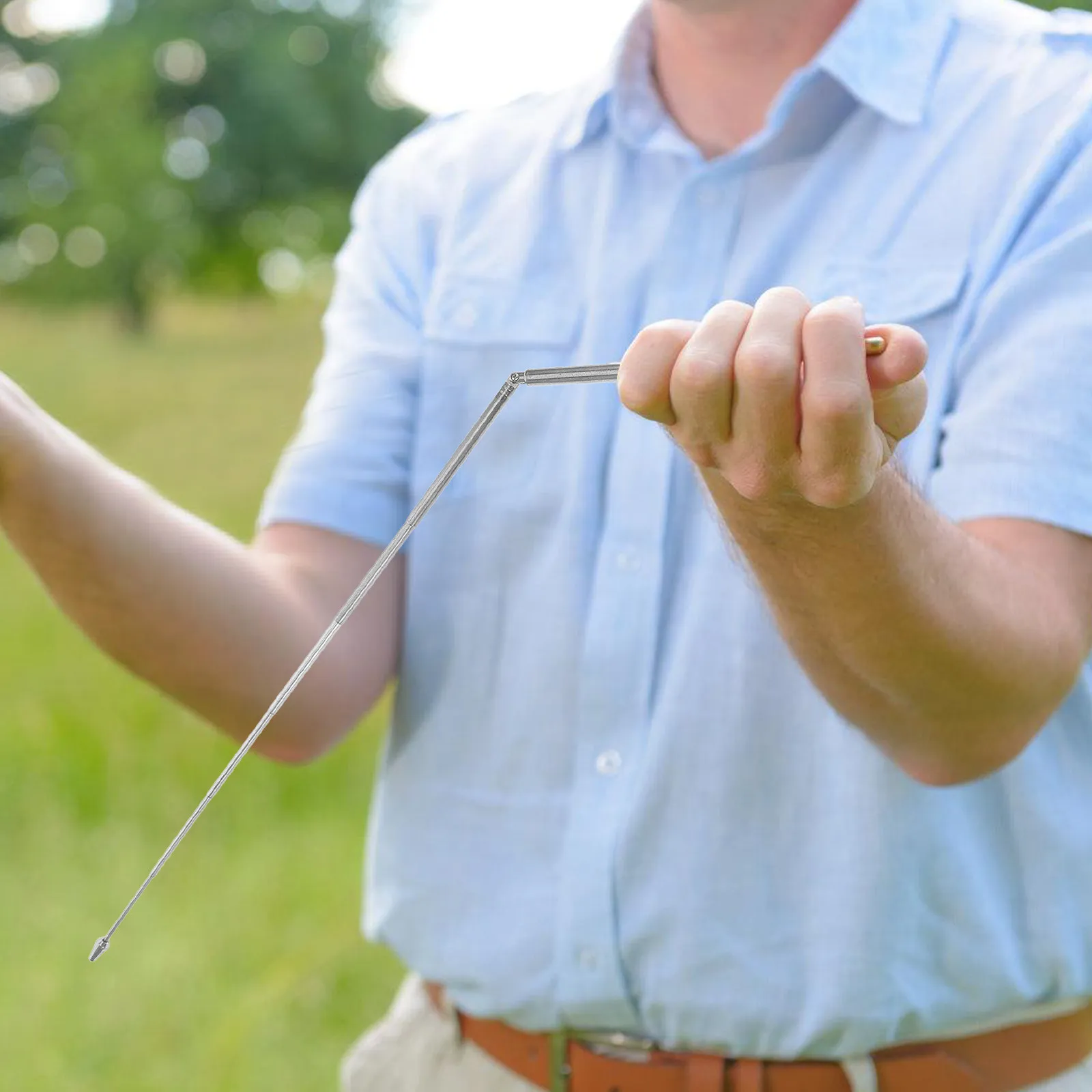 Folding Water Rod Sturdy Brass Dowsing Rod Locating Lost Items Outdoor Water Divining Stick Replacement Telescopic Portable view 4