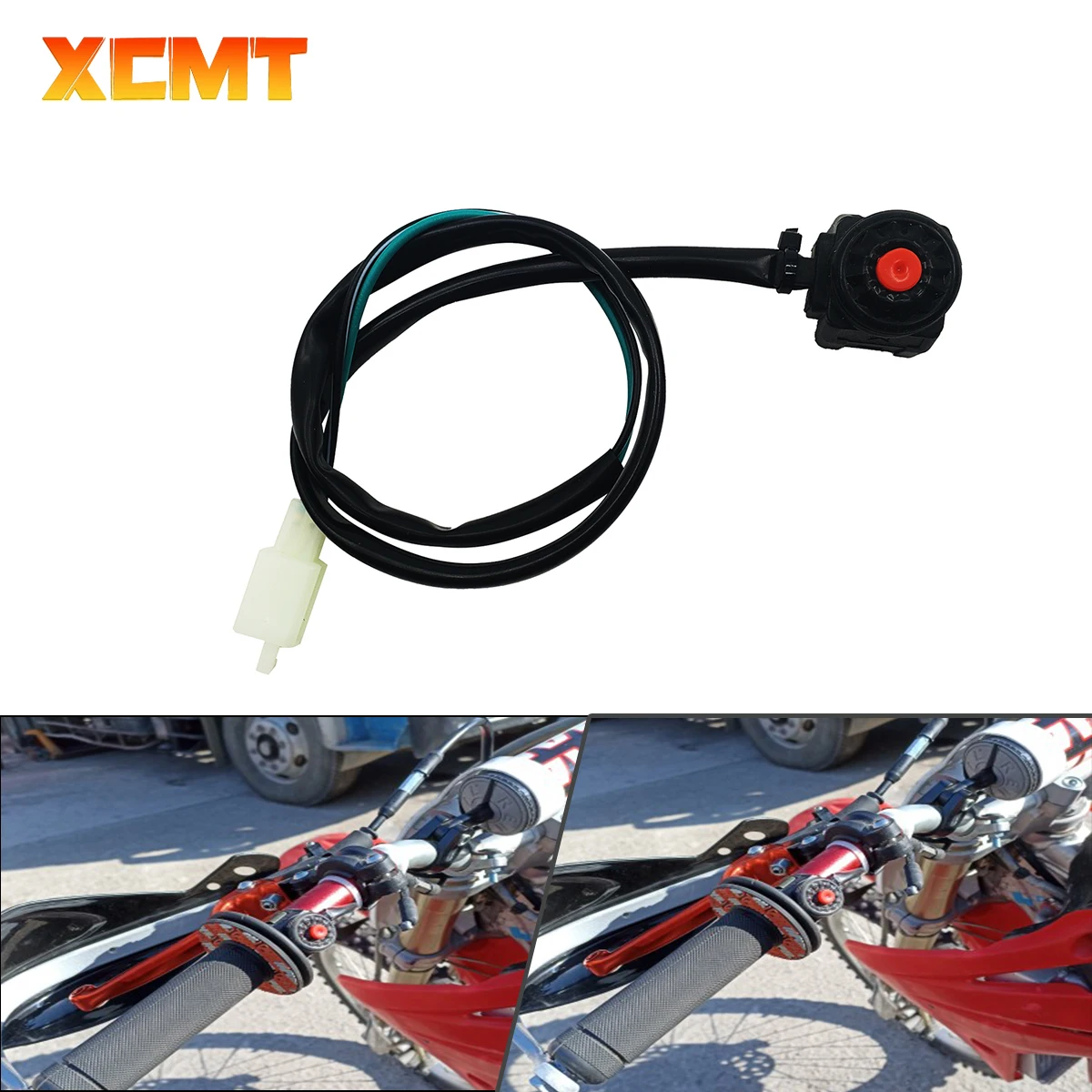 

1Pcs Universal Motorcycle Kill Switch Red Push Button Horn Starter Dirt Bike ATV UTV Dual Sport For 22mm Handlebar Mounted Bars