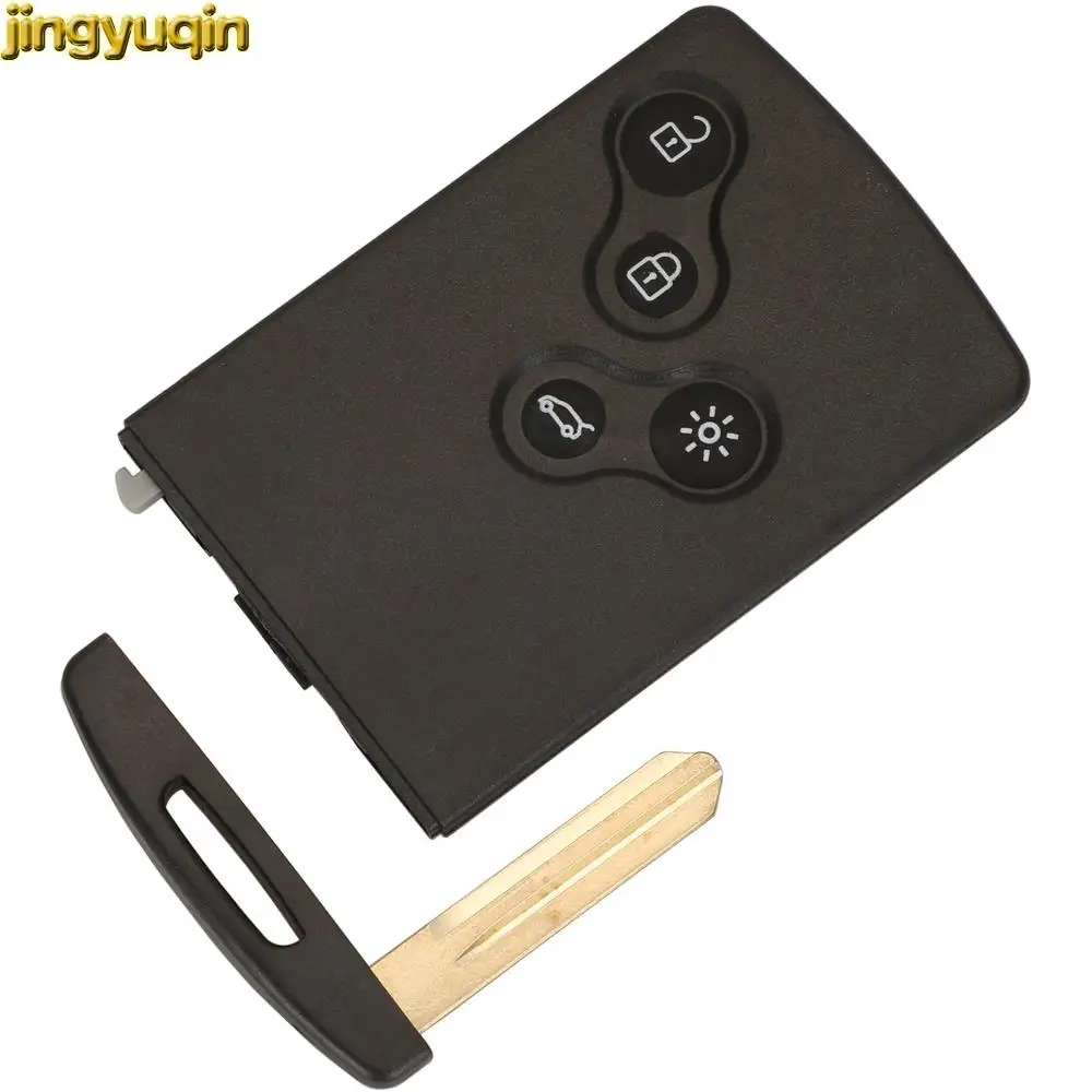 Jingyuqin New 4 Buttons Remote Car Key Fob Shell For Renault Clio IV Laguna III Megane Scenic Fluence I KOLEOS Kaptur 2008-2016