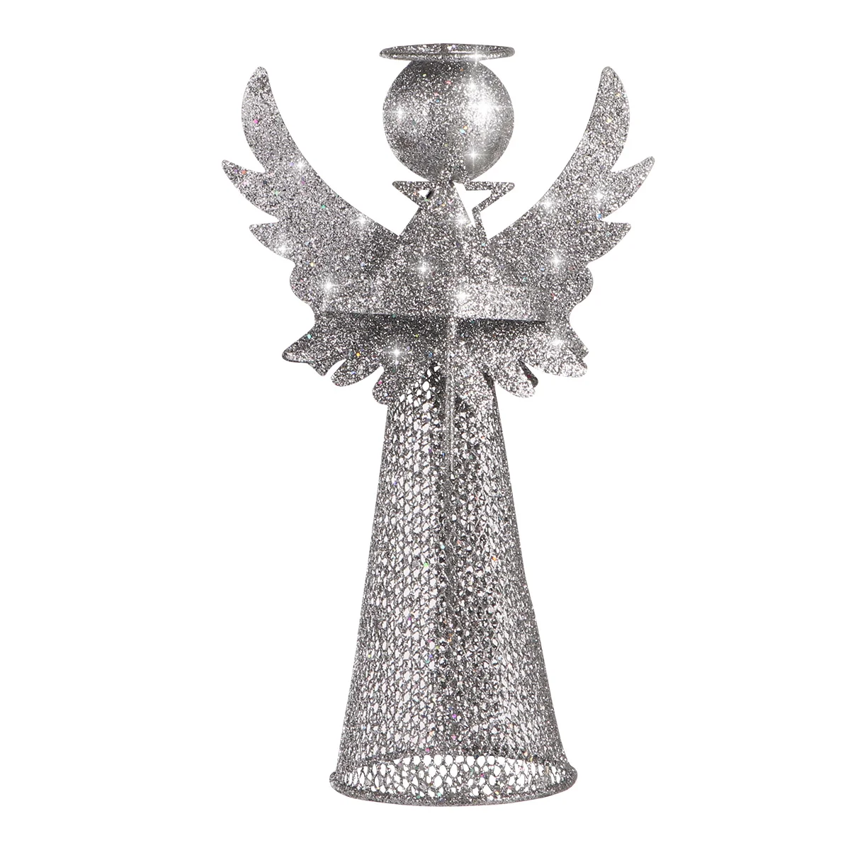 

Angel Topper Christmas Tree Outdoor Decor Ornaments Tinsel Decorate Decorations