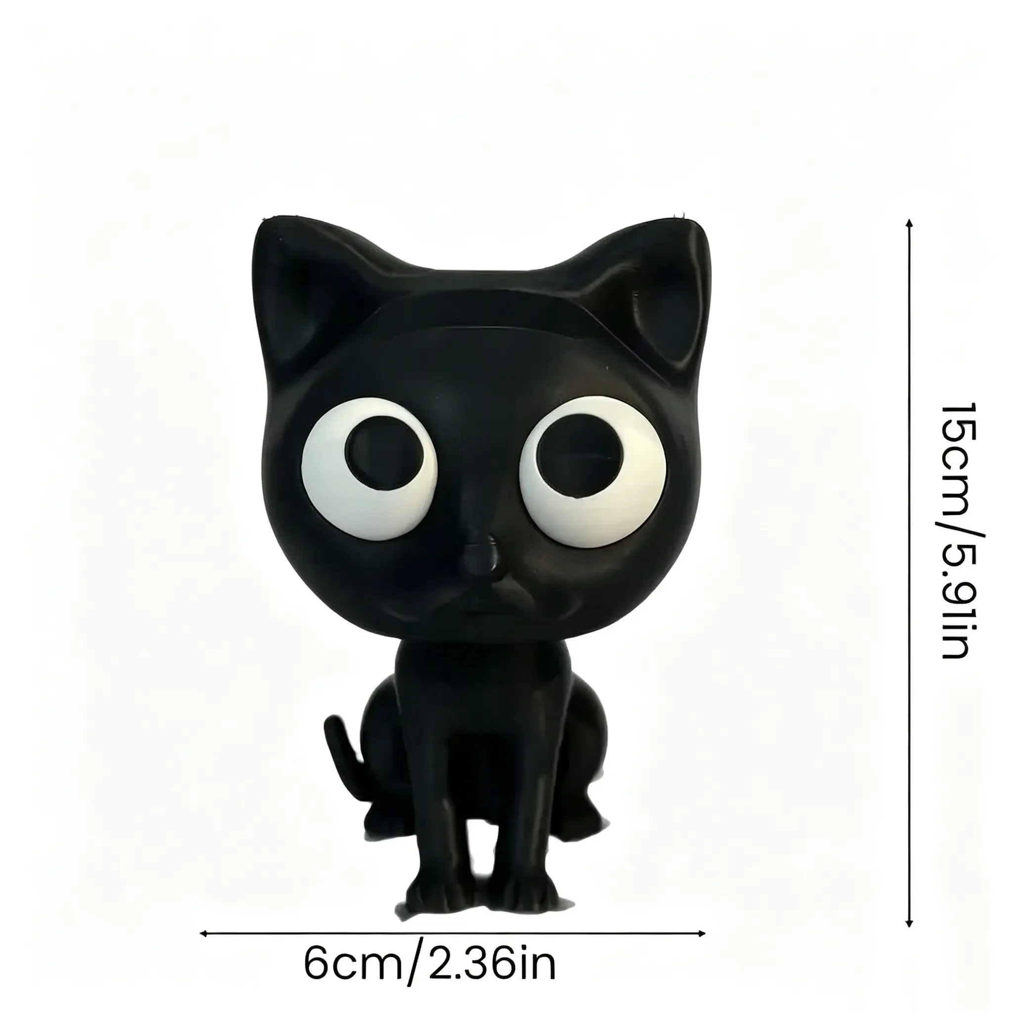 Cute Black Cat Shape Eyeglasses Holder Stand Creative Sitting Cat Design Fun Practical Glasses Rack Desk Office Home Decor Storage Helper Adorable Adds Charm to Your Desk Compact Space Saving Great Gift for Self and Others Decoration Items