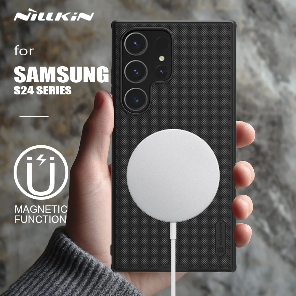 Para Samsung Galaxy S24 Ultra / S24 Plus / S24 Funda Nillkin Super Frosted Shield Funda magnética para Samsung S24 Ultra 5G