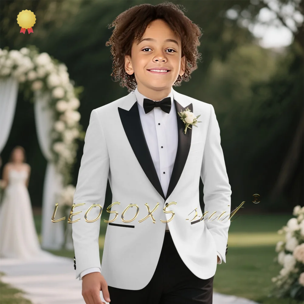 

Boys' wedding suit 2-piece suit, elegant slim-fit peak lapel single-button jacket and trousers suitable for boys aged 2-16
