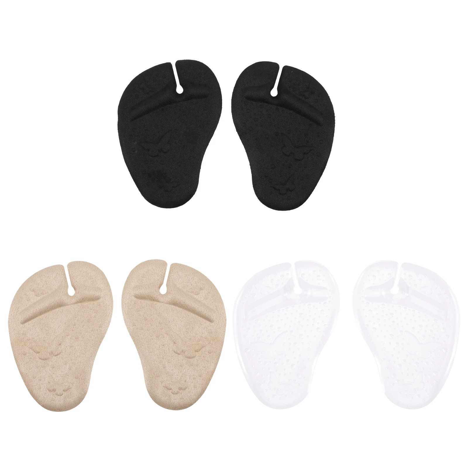 

3 Pairs Flip Flops Gel Pads Forefoot Cushions Sandal Insoles Shock Absorption Vibration Reduction Pain Relief Anti Slip Comfort