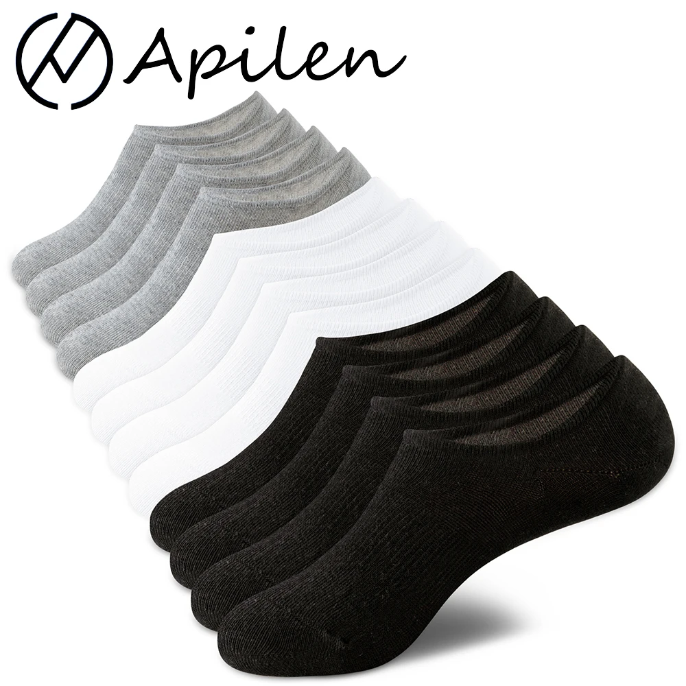 

6 Pairs No Show Socks Womens and Mens Low Cut Ankle Short Running Novelty Casual Cotton Invisible Liner Socks With No-Slip Grip