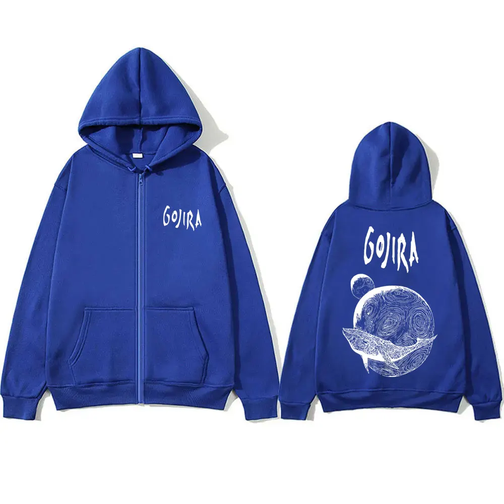 Rock Metal Band Gojira From Mars To Sirius Music Album Cover Zipper Hoodie Men's Women's Classic Vintage Oversized Zip Up Jacket