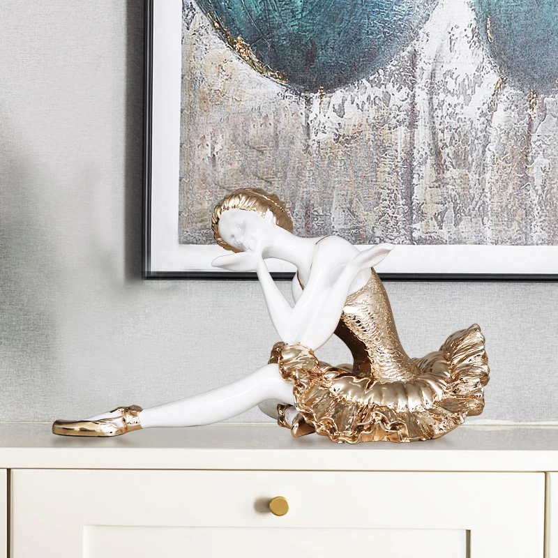 

Nordic Room Decor,Ballerina Girl Statue Ornaments,Living Room Crafts Desktop Decoration,Creative Figurine Sculpture,Artwork Gift