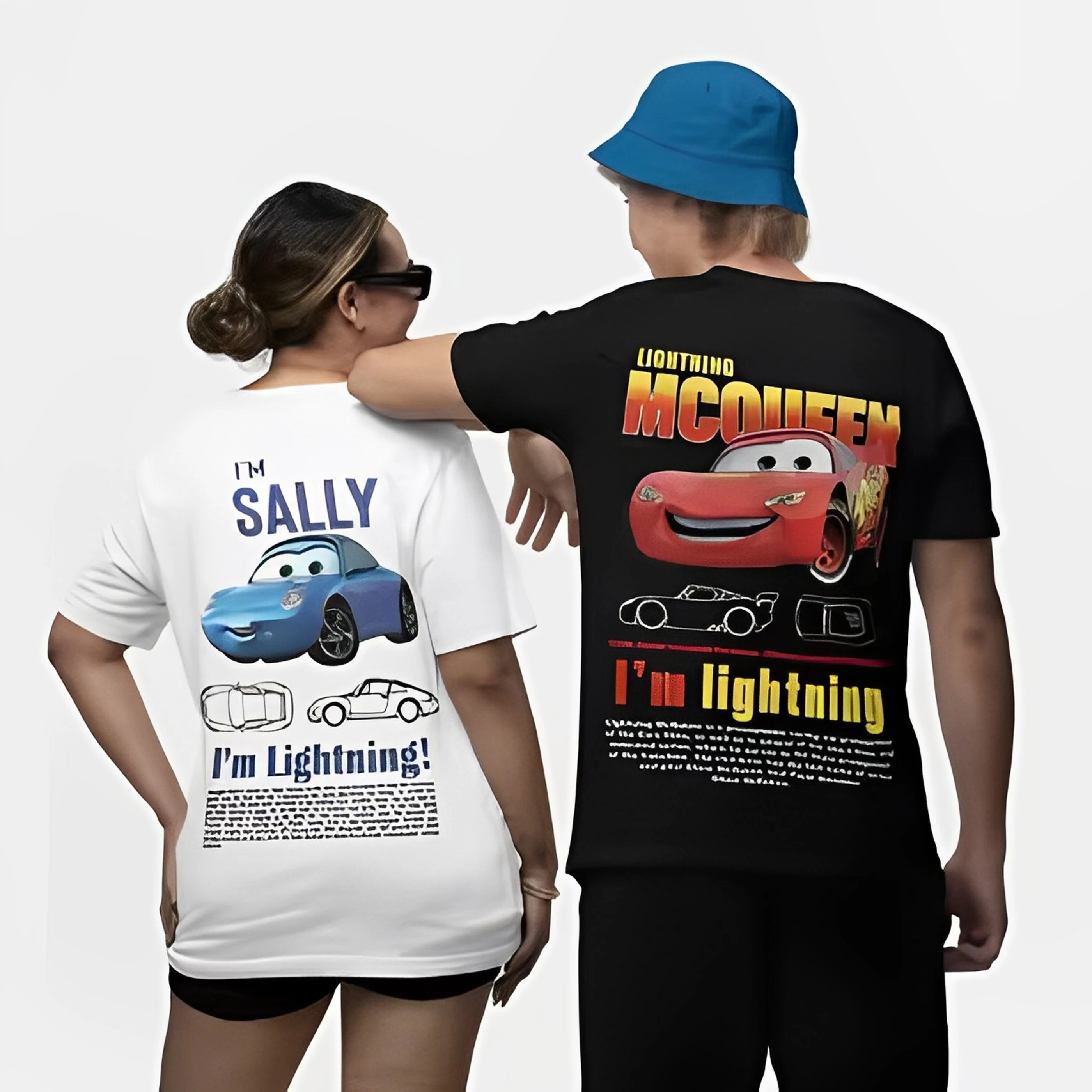 I'm Sally Lightning McQueen T Shirts for Men Women Cotton Leisure T-Shirt Cartoon Tee Shirt Short Sleeve Clothing Printed