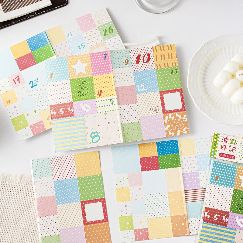 4pcs Post it notes, useless, happy, versatile patterns, DIY tents, background decorations, student messages, convenient stickers