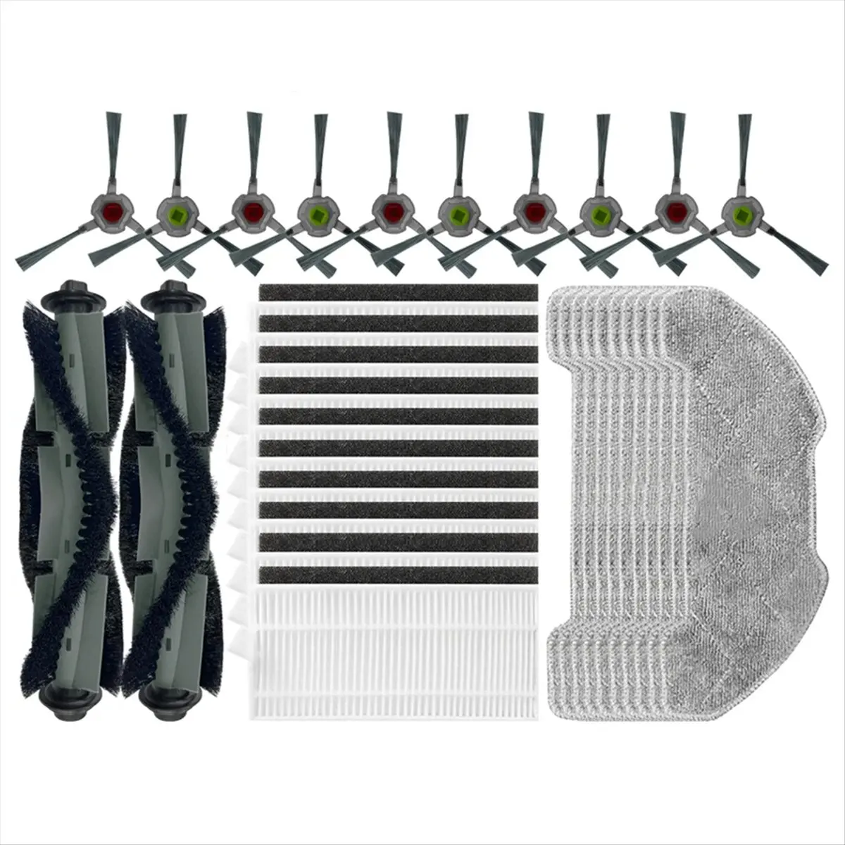 A62K لـ P30 استبدال أجزاء الملحقات الرئيسية فرشاة جانبية فلتر Hepa ممسحة القماش