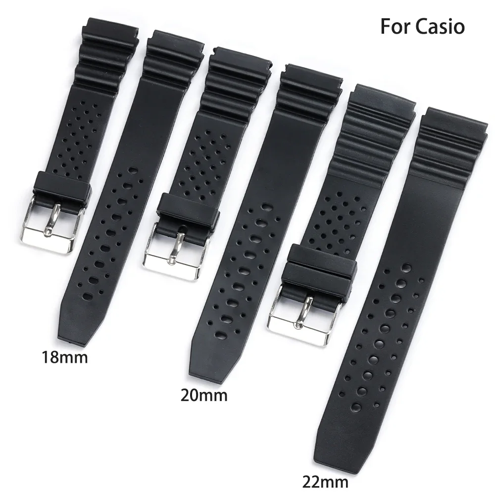 Silicone Watchband for Casio F91W F84 F105/108/A158W Sport Rubber Replace Watch Strap 18mm 20mm 22mm Waterproof Plastic Bracelet