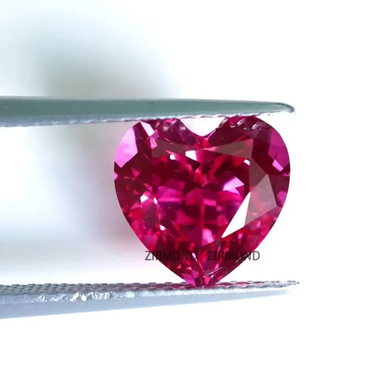 

ZIRMOND Cultivates Top-Quality Pink Sapphire by Czochralski Method Excellent Heart Cut VVS Loose Gems for Bracelet with Report
