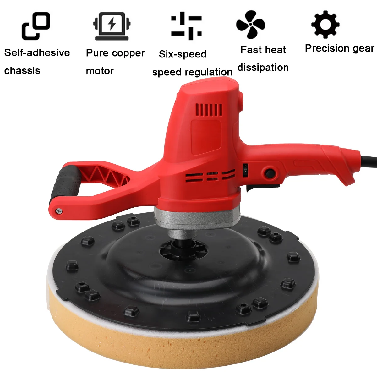 Récepteur de mortier de ciment et de béton, Machine d'aplatissement, polisseuse murale portative, récepteur de poudre de mastic, rectifieuse