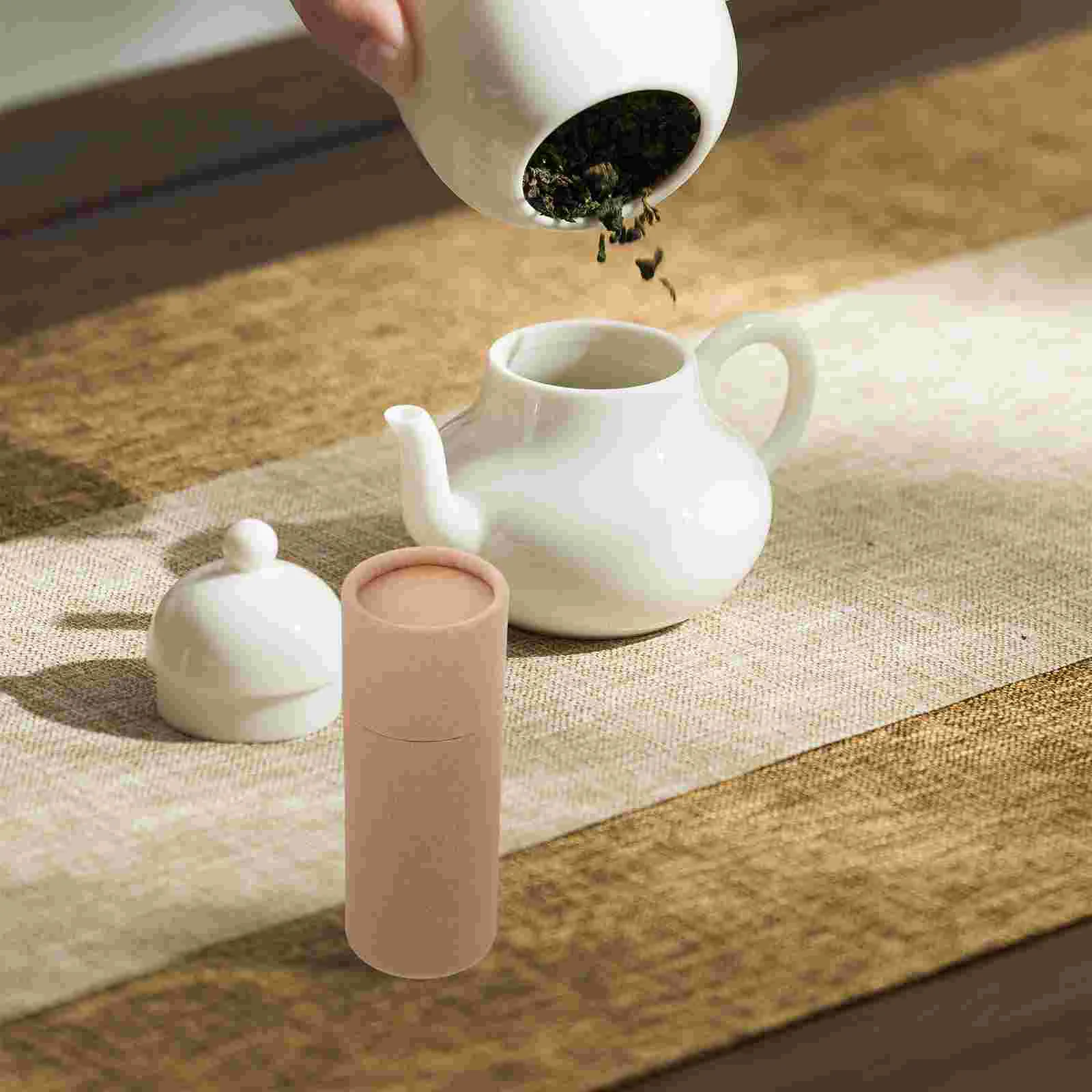 10 Stuks Buiscontainers Voor Koffie Cadeau Papier Tubes Ambachtelijke Thee Verpakking Karton