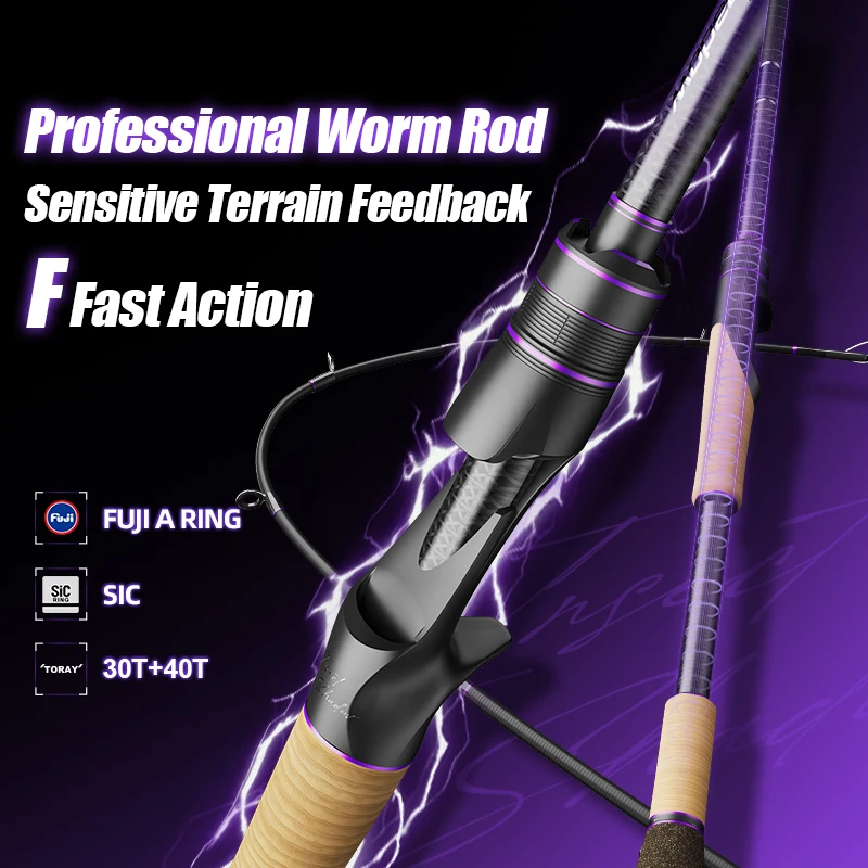 

TRY&V Insect Shadow Carbon Fiber Super Fast Action Spinning Rod for Perch And Bass Fishing