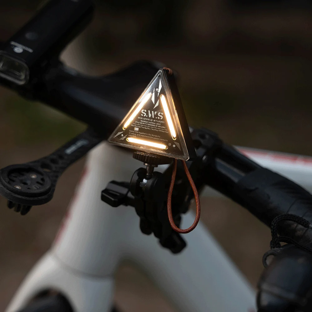 الحبل المغناطيسي متعدد الوظائف التخييم ضوء ستبليس يعتم ضوء مثلث للمشي في الهواء الطلق ضوء تحذير صغير #3